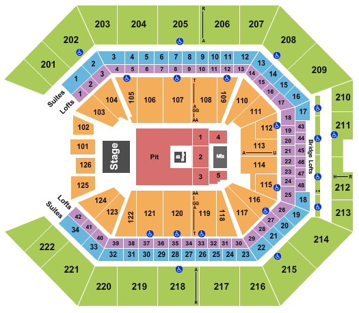 Golden 1 Center Nine Inch Nails Seating Chart